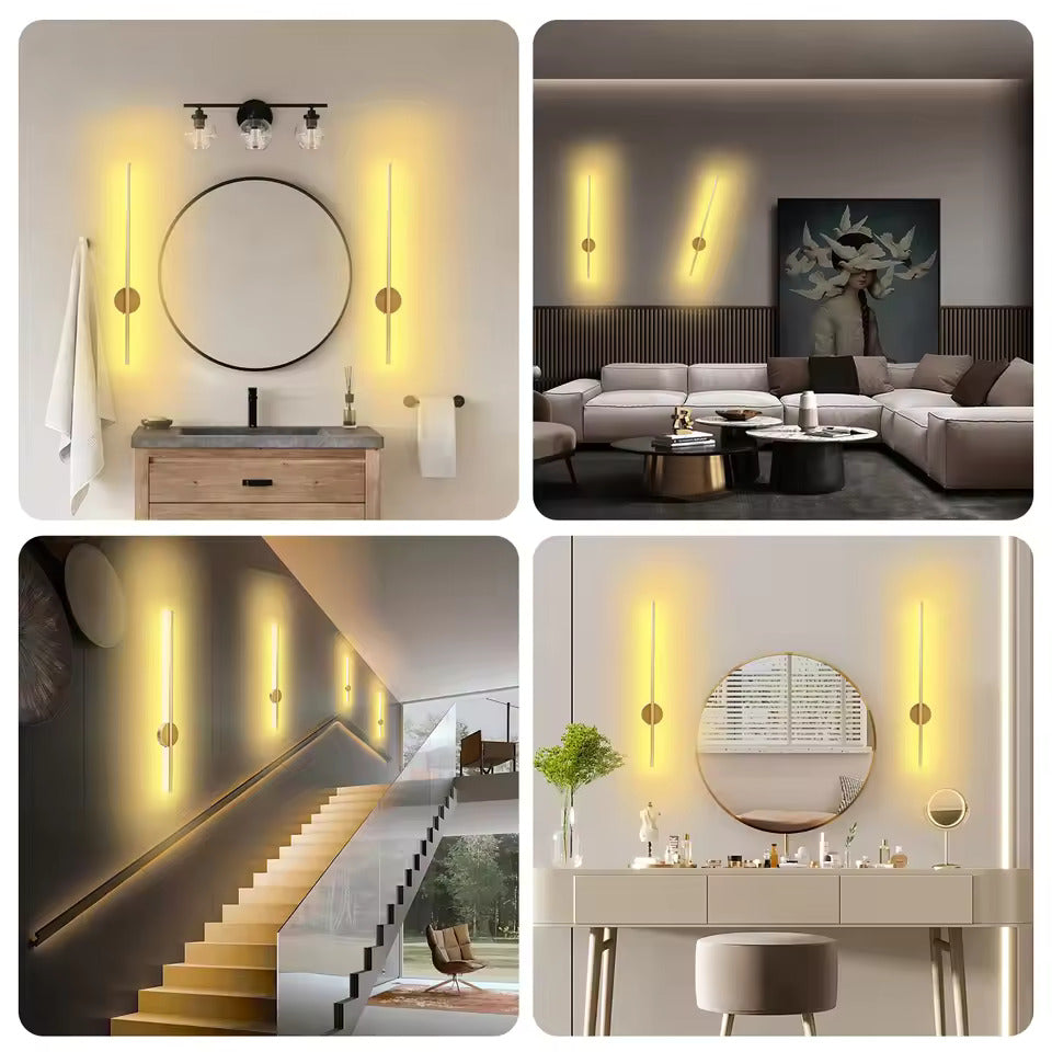 Rechargeable Degrees Gold Wall Light