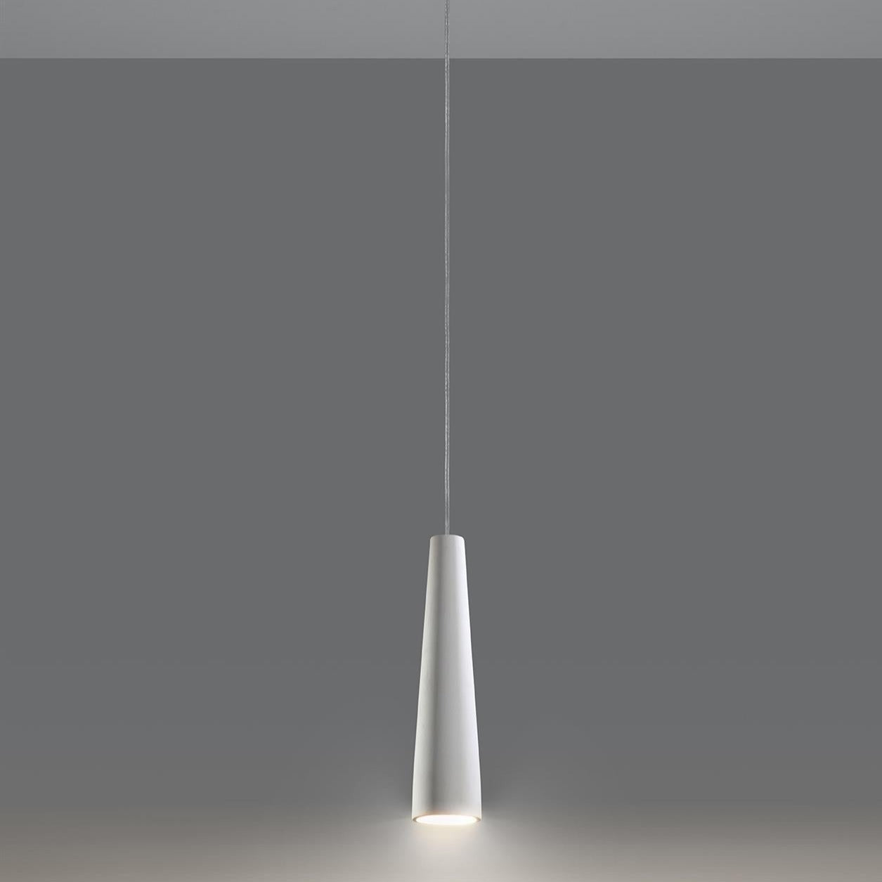 White Ceramic Sleek Pendant High Ceiling Lamp Light for Bathroom, Bedroom, Dining Room, Hallway, Kitchen, and Living Room