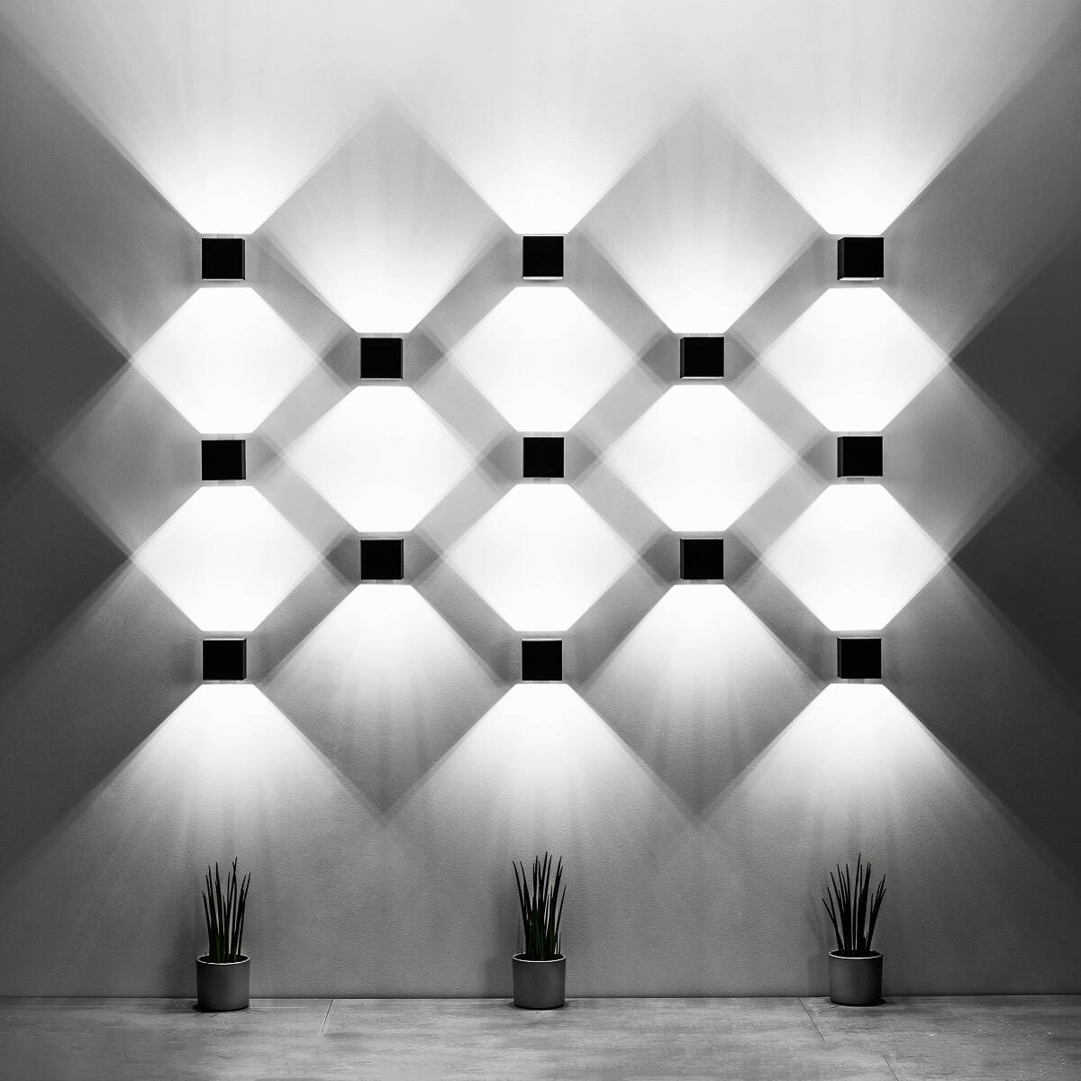 Light-On Concrete Cube Wall Light for bathroom, bedroom, black wall, ceramic wall, dining room, kitchen wall and living room decorated on wall