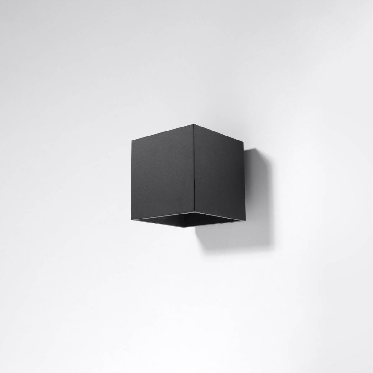 Sleek Black Cube Wall Light for bathroom, bedroom, black wall, ceramic wall, dining room, kitchen wall and living room