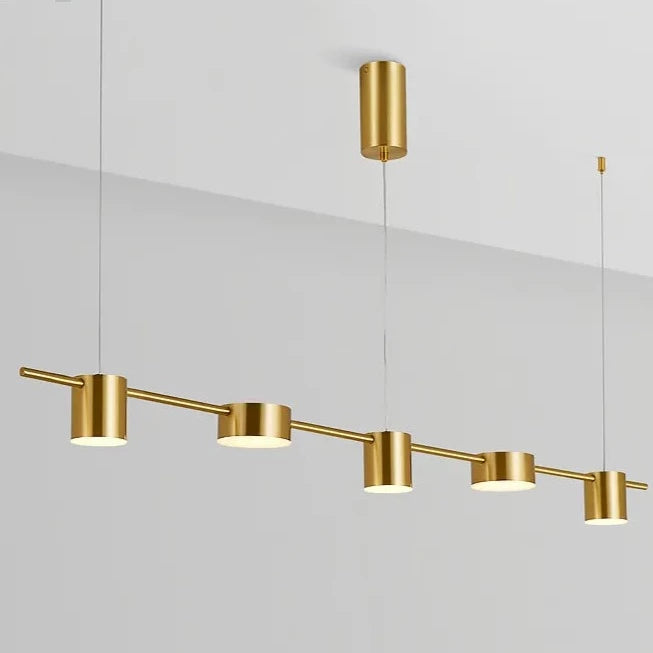 Sideview of Indulgent Gold Modern Lodoo Pendant Chandelier Hanging Ceiling Light for Dining Room, Kitchen and Living Room