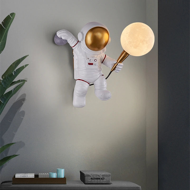 Light-on Charming Astronaut Nursery Wall Light