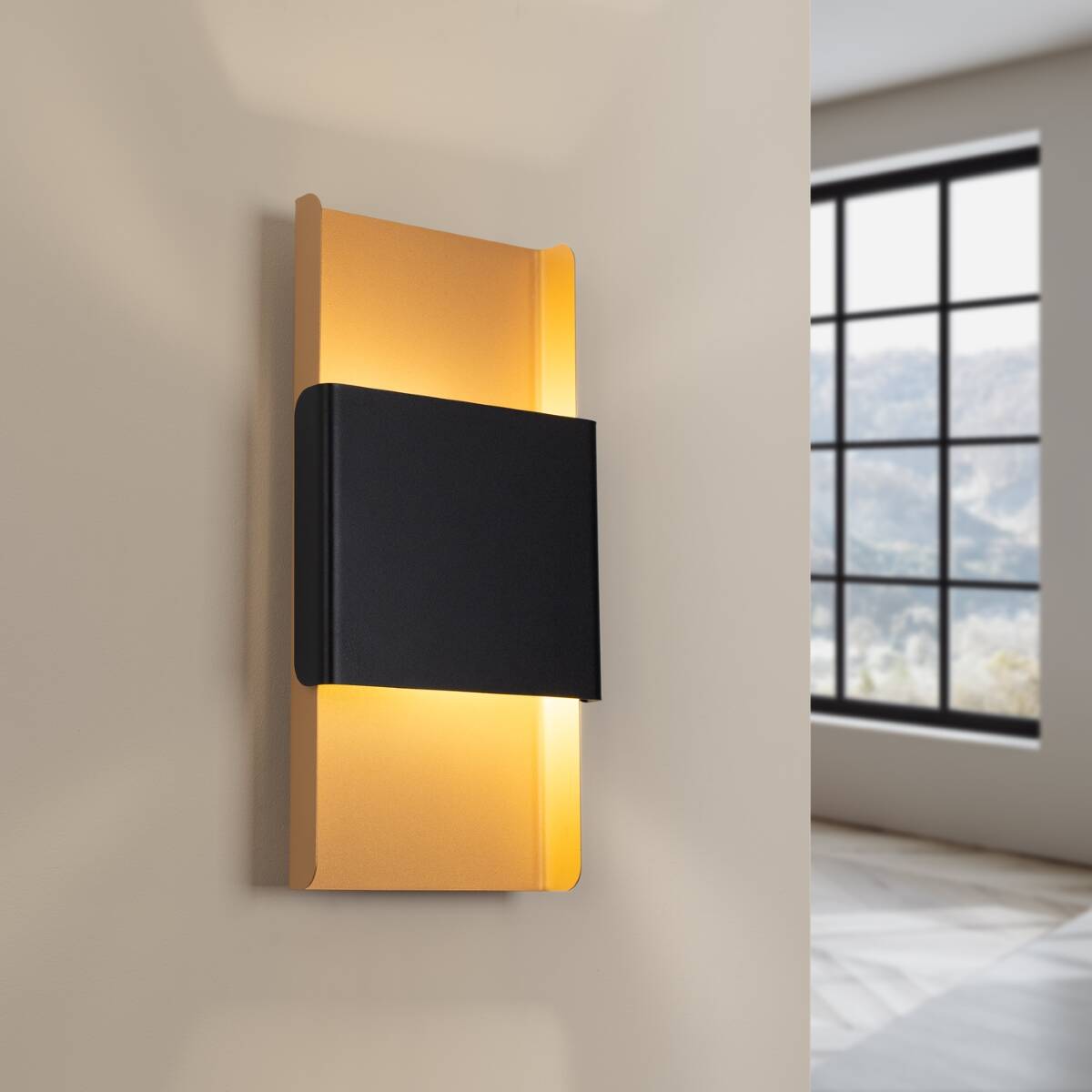 Luxurious gold Black Minal Wall Light for bedroom, dining room, kitchen and living room suit on black wall, white wall