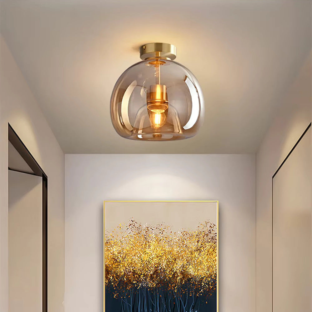 Gold hallway ceiling light