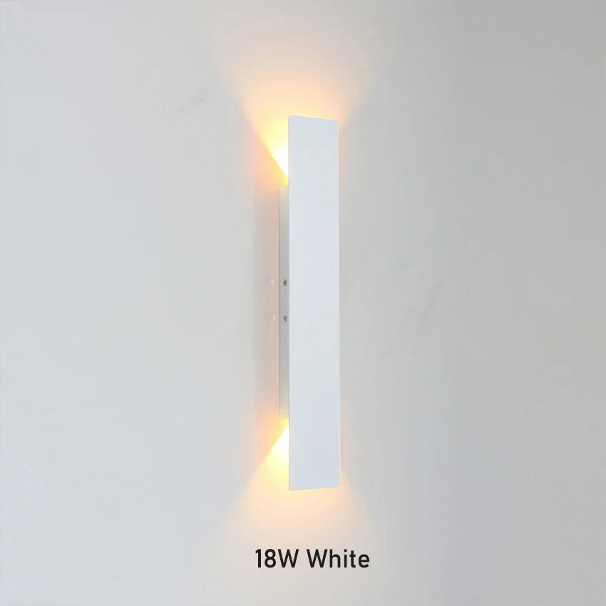 18W White Sleek Wall Lamp Light for Bathroom, Bedroom, Dining Room, Kitchen, and Living Room