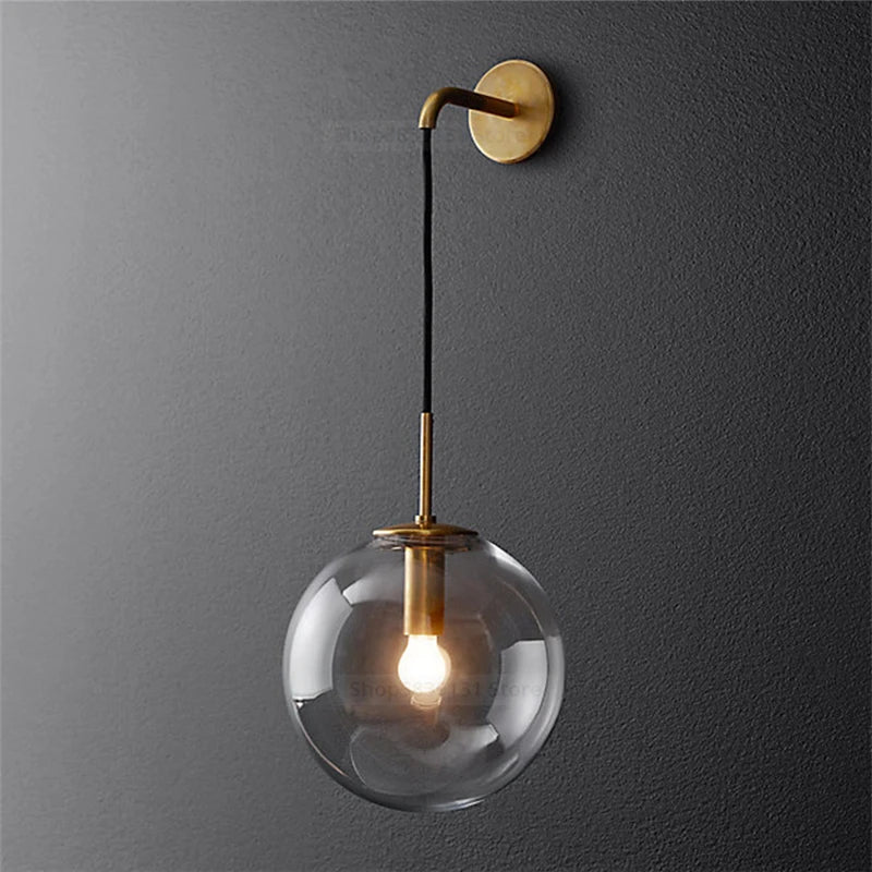 Light-on Sizzle Smoke Glass Hanging Wall Light for Kitchen, Dining Room, Living Room, Bathroom and Bedroom