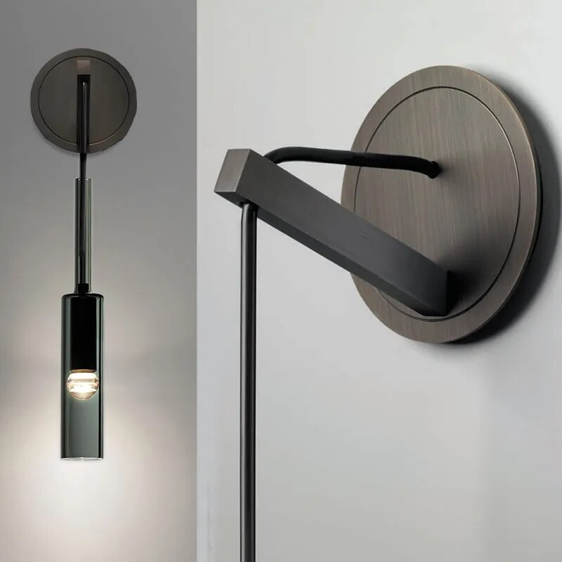 Holder of Scandinavian Black Hanging Glass Wall Lamp Light for Bathroom, Bedroom, Dining Room, Kitchen, and Living Room