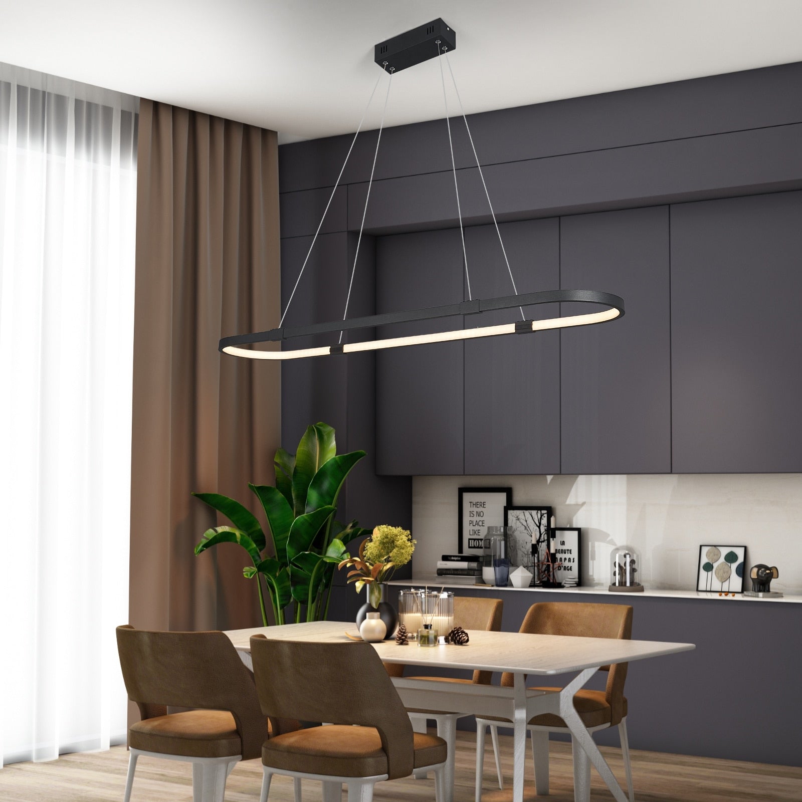 Light-on Wesoon Modern Pendant Hanging Chandelier High Ceiling Light for Dining Room, Kitchen and Living Room