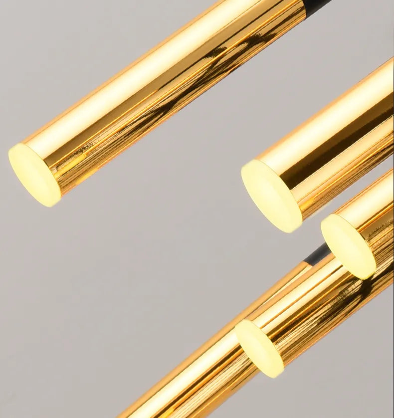 Close-up of the part of Golden Black Bengen LED Chandelier Ceiling Light