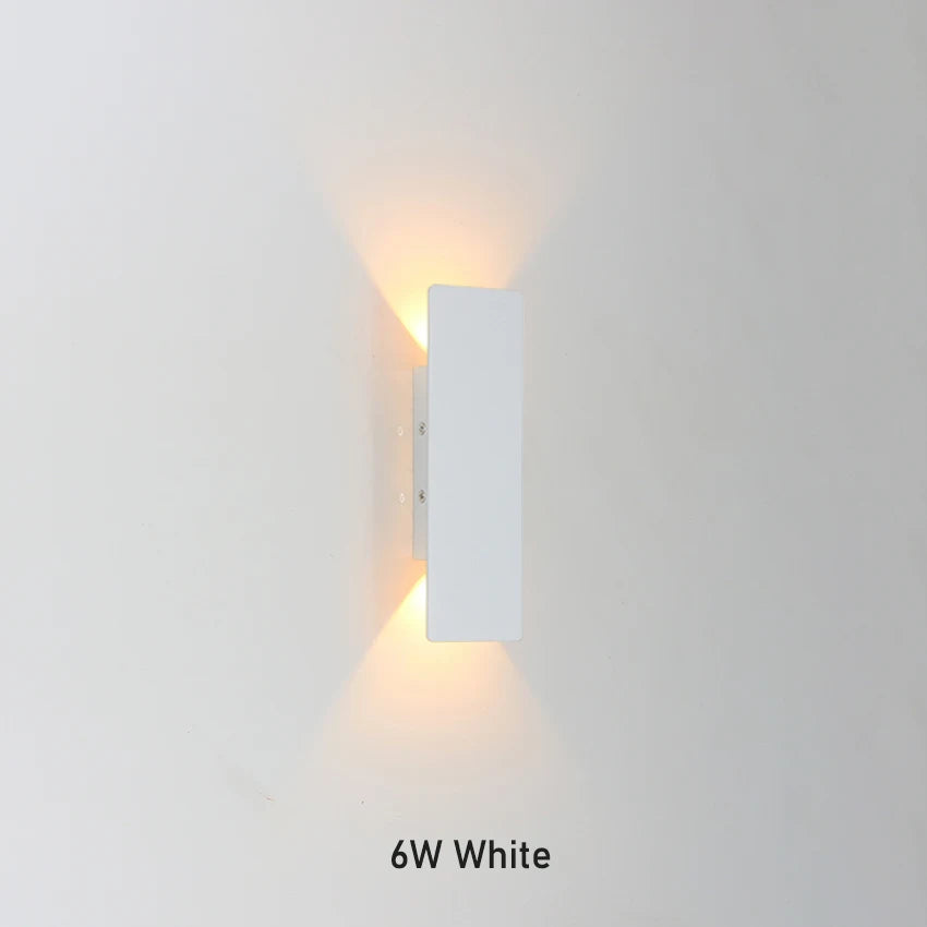 6W White Sleek Wall Lamp Light for Bathroom, Bedroom, Dining Room, Kitchen, and Living Room