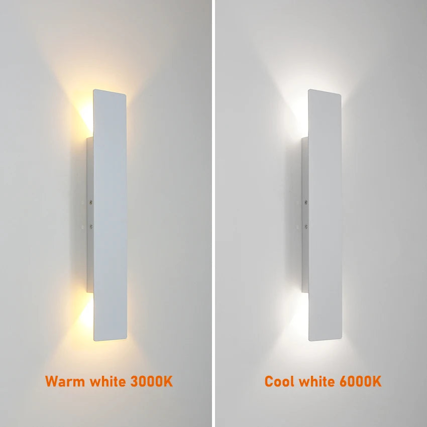 Warm White and Cool White Sleek Wall Lamp Light for Bathroom, Bedroom, Dining Room, Kitchen, and Living Room