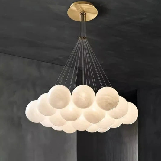 19 Bubbles Bubble Chandelier Glass Ceiling Light for Hallway, Dining Room, and Living Room