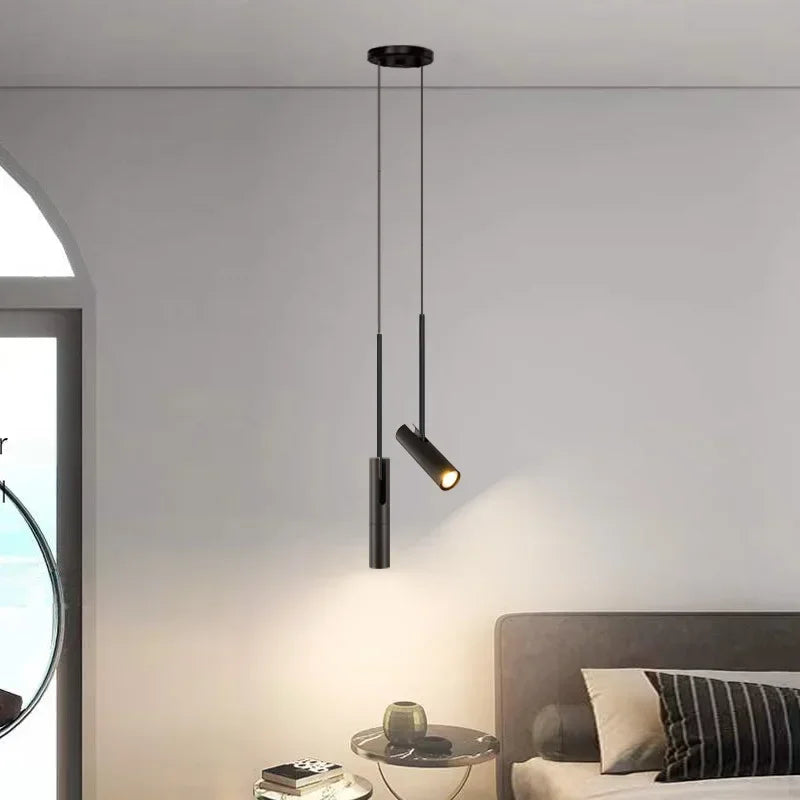 2 Heads Trip Black Spot Pendant High Ceiling Light for Bathroom, Bedroom and Living Room