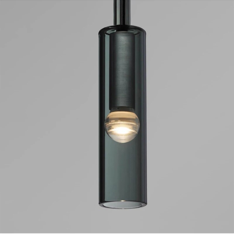 Close-up Scandinavian Black Hanging Glass Wall Lamp Light for Bathroom, Bedroom, Dining Room, Kitchen, and Living Room