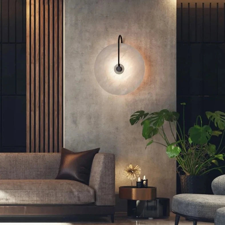 Disc Texture Wall Lamp for Kitchen, Living Room, Dining Room, Bathroom and Bedroom placed above sofa