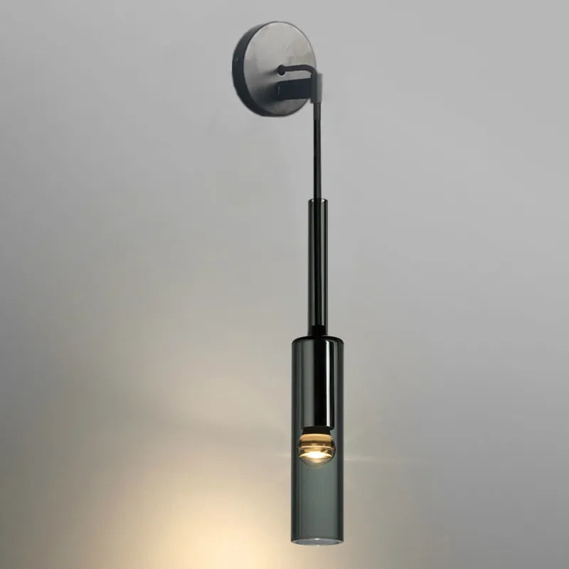 Scandinavian Black Hanging Glass Wall Lamp Light for Bathroom, Bedroom, Dining Room, Kitchen, and Living Room