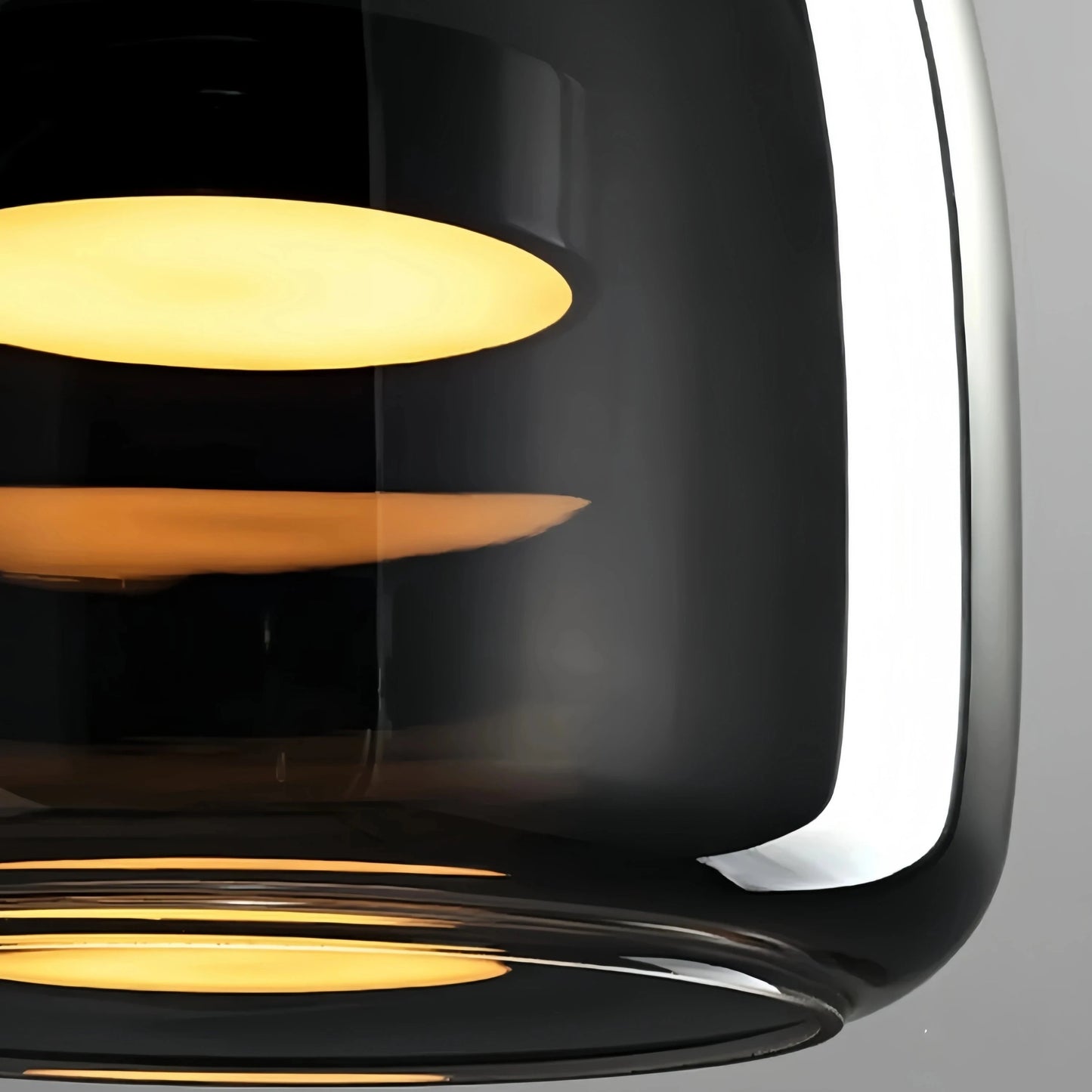 Close-up of Black Glass Globe Dildale Pendant Ceiling Lamp for Hallway, Kitchen, Living Room, Dining Room, and Bedroom