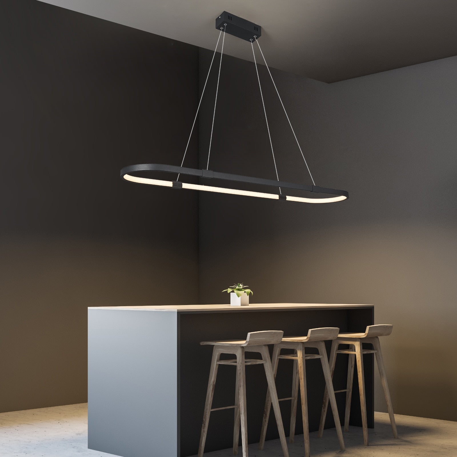 Light-on Wesoon Modern Pendant Hanging Chandelier High Ceiling Light for Dining Room, Kitchen and Living Room