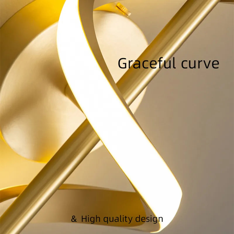 Graceful curve and high quality gold design Twisted LED Wall Light for bathroom, bedroom, dining room, kitchen, living room and nursery