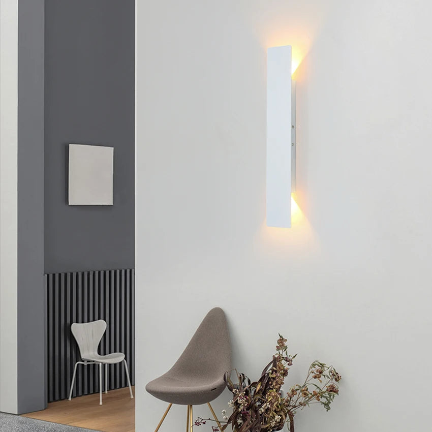 White Sleek Wall Lamp Light for Bathroom, Bedroom, Dining Room, Kitchen, and Living Room