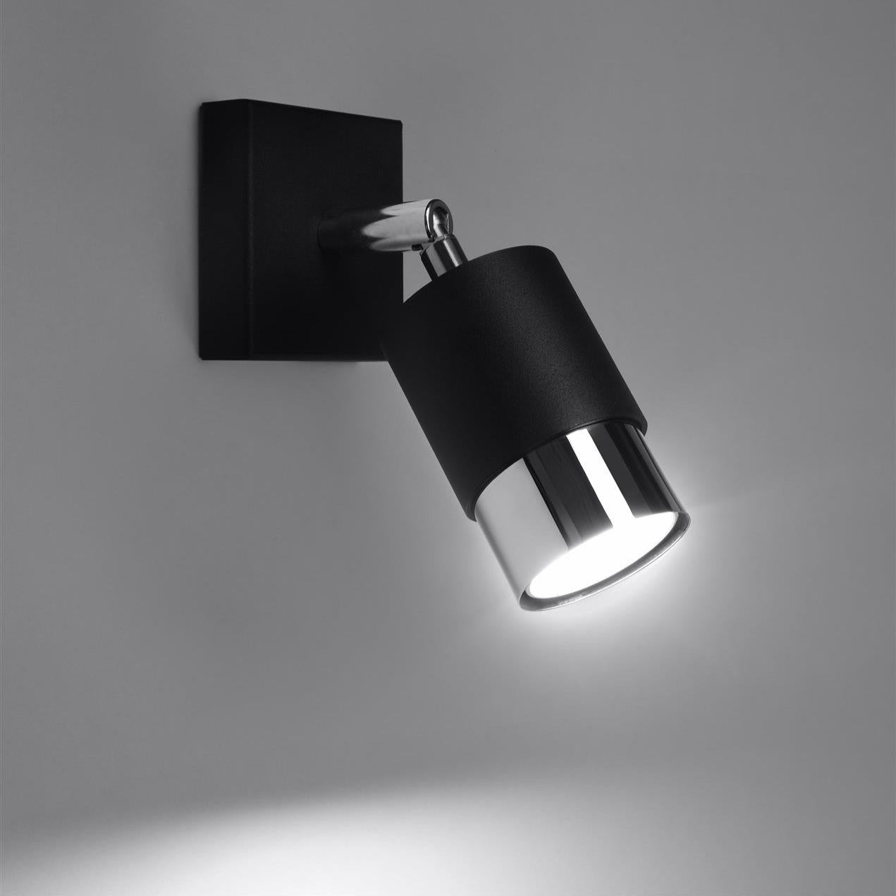 Light-on One head Chrome Black Trip Track Light for Kitchen, Hallway, Living Room, Dining Room and Bedroom