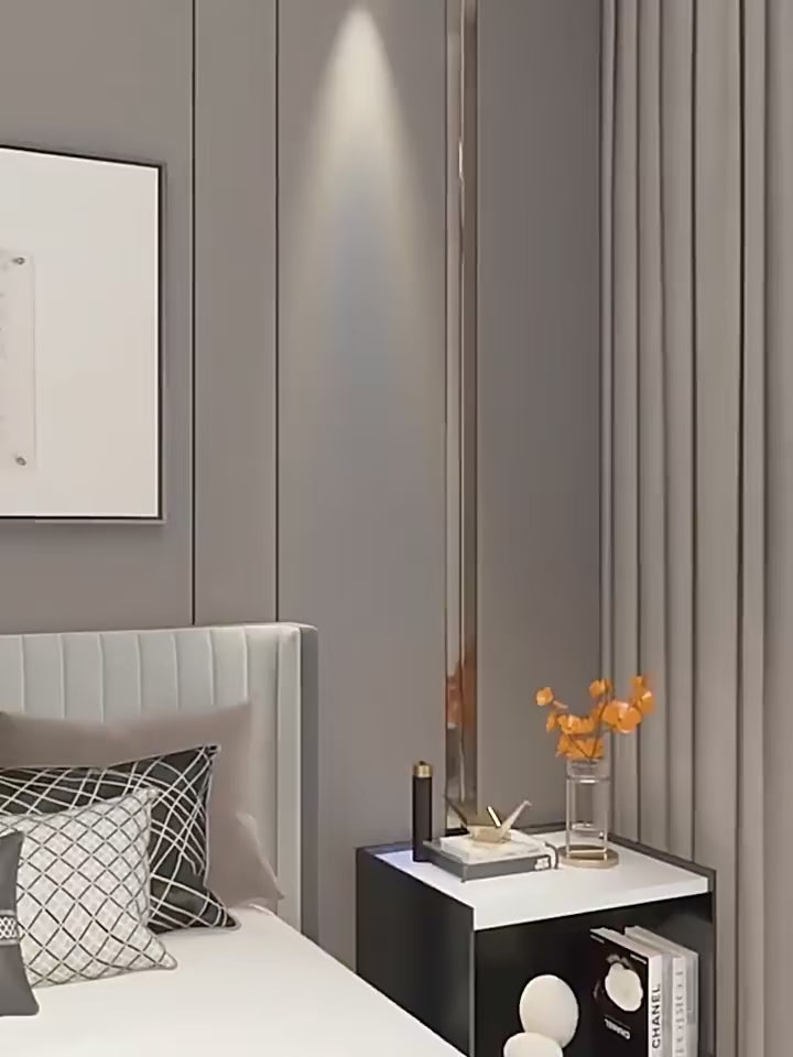 video showing reading light in a bedroom