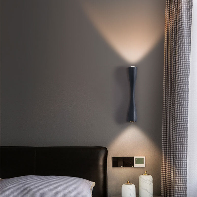 Light-on Black Novu Minimalist Wall Lamp for Bedroom and Living Room